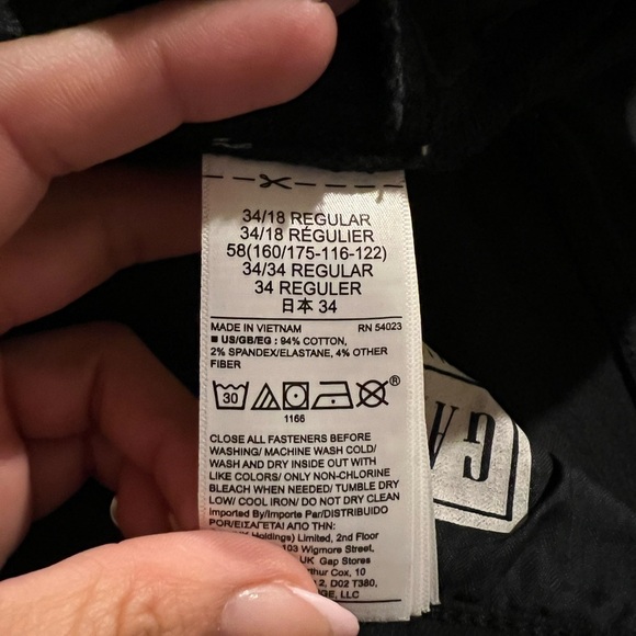 TF15450 **GAP** MID RISE SKINNY FIT WOMENS JEANS sz18/34R BLACK - Picture 11 of 12